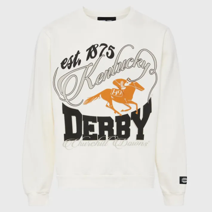 Clearance Homme + Femme 1875 Kentucky Derby Crewneck Cream