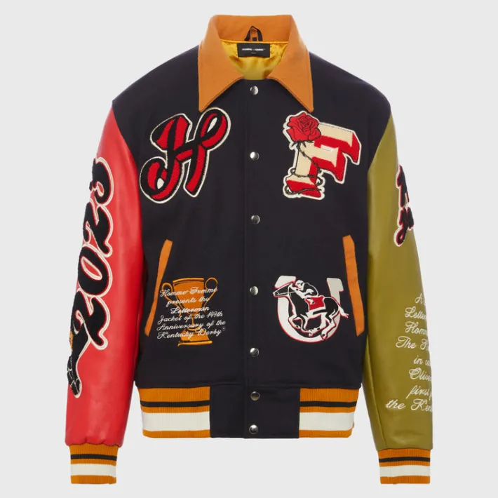 Clearance Homme + Femme 149 Letterman Jacket Black