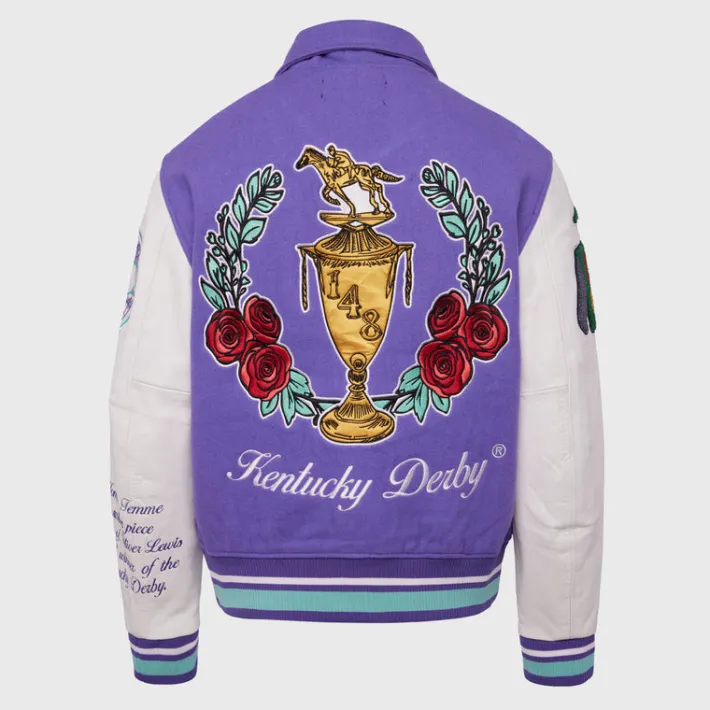 Hot Homme + Femme 148 Letterman Jacket Purple