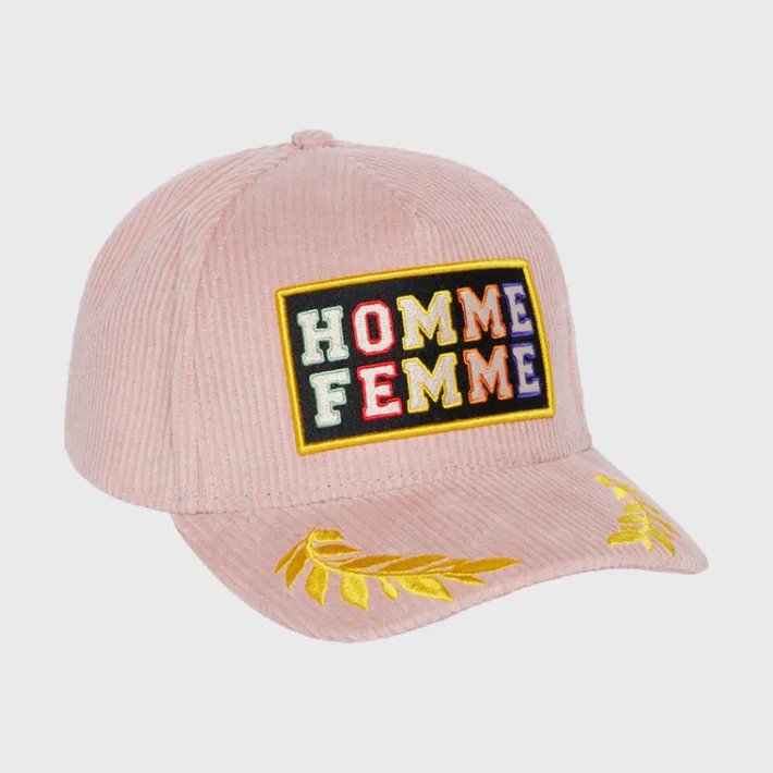 Hot Homme + Femme 10 Year Corduroy Hat Pink