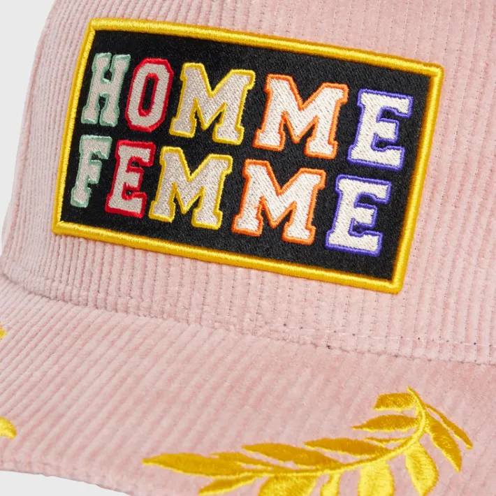 Hot Homme + Femme 10 Year Corduroy Hat Pink