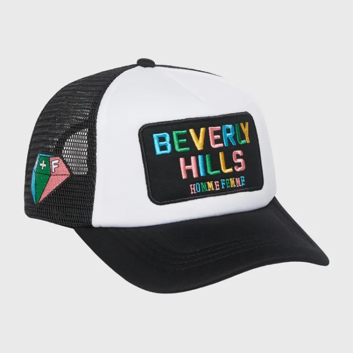 Online Homme + Femme Beverly Hills Trucker Hat Black