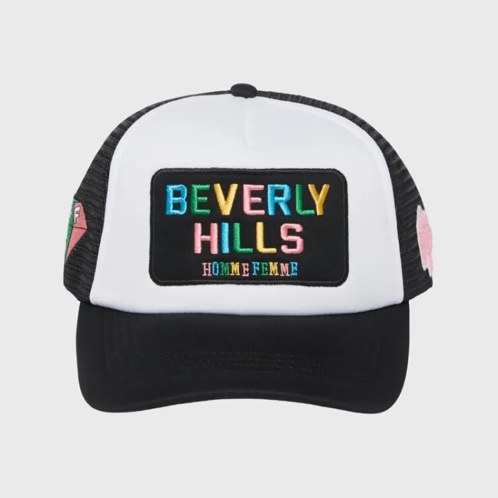Online Homme + Femme Beverly Hills Trucker Hat Black