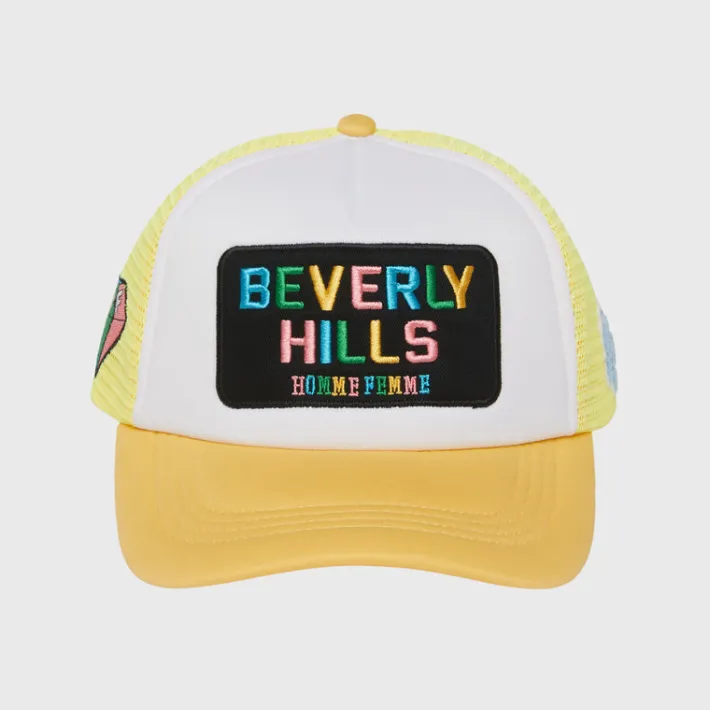 Hot Homme + Femme Beverly Hills Trucker Hat Yellow