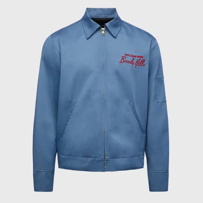 New Homme + Femme Beverly Hills Twill Jacket Blue