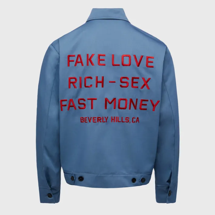 New Homme + Femme Beverly Hills Twill Jacket Blue