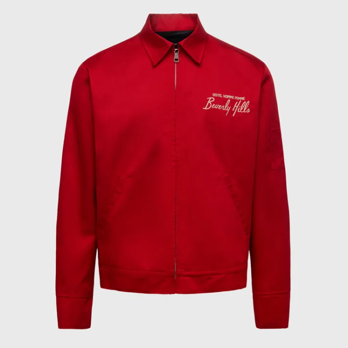 Outlet Homme + Femme Beverly Hills Twill Jacket Red