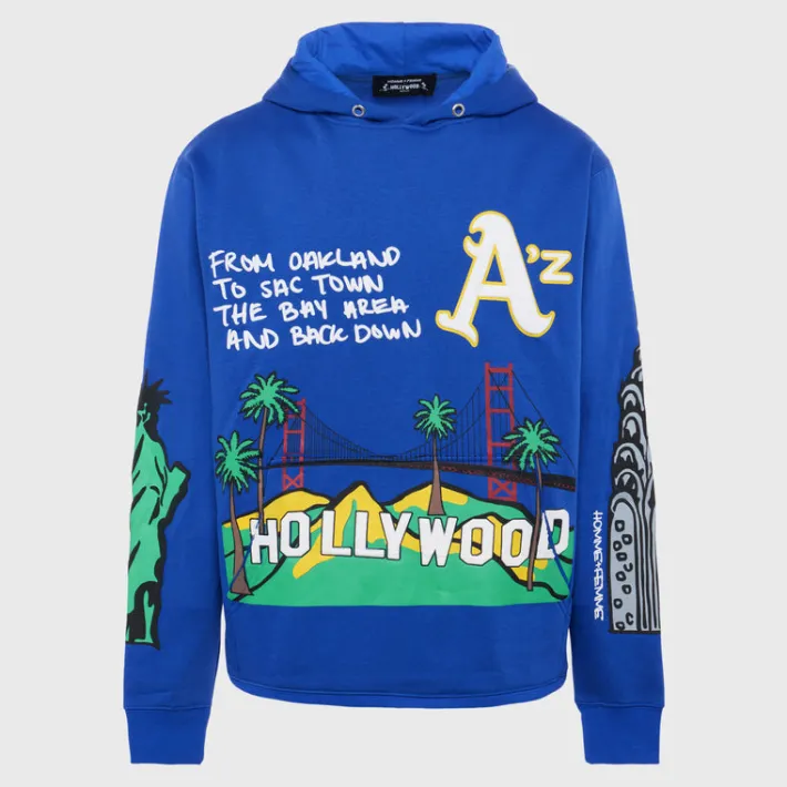 Outlet Homme + Femme Cali to NYC Hoodie Royal Blue