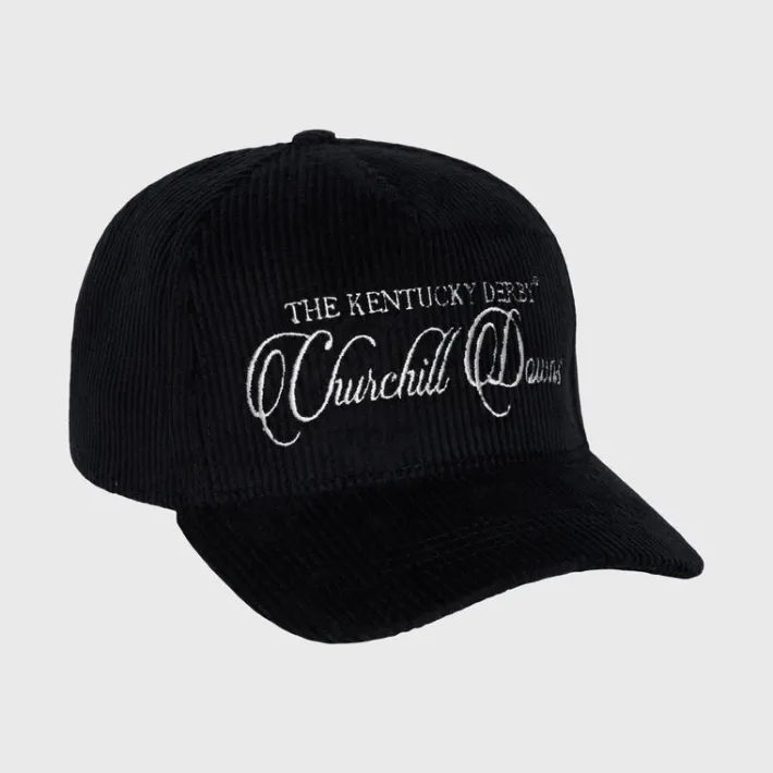 Fashion Homme + Femme Churchill Downs Corduroy Hat Black