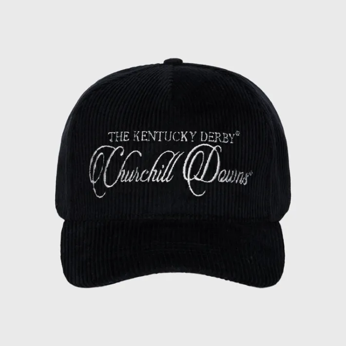 Fashion Homme + Femme Churchill Downs Corduroy Hat Black