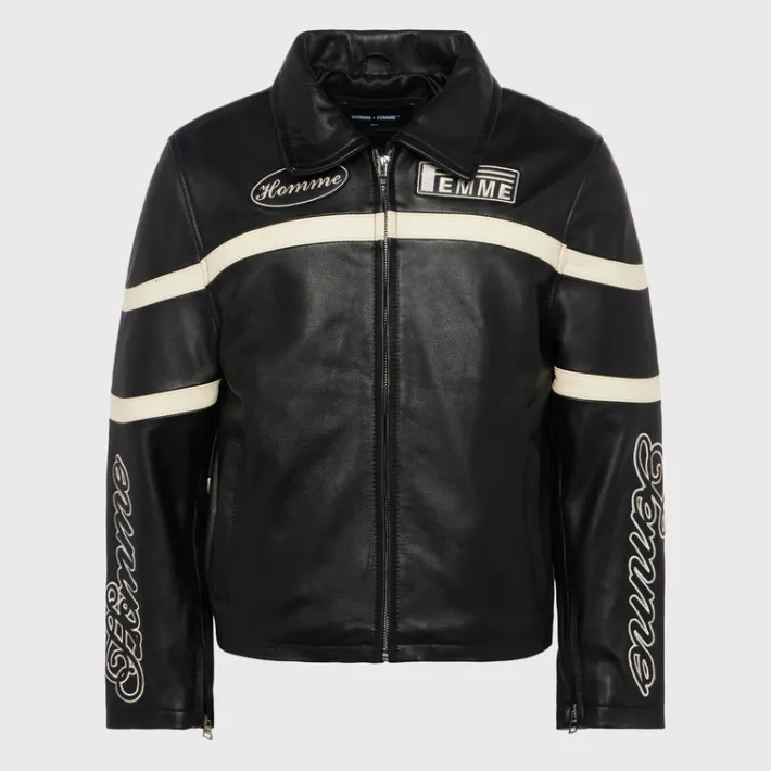 Clearance Homme + Femme Classic Moto Jacket Black