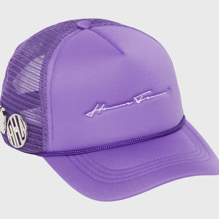 Outlet Homme + Femme Classic Script Pin Hat Purple
