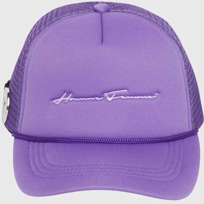 Outlet Homme + Femme Classic Script Pin Hat Purple
