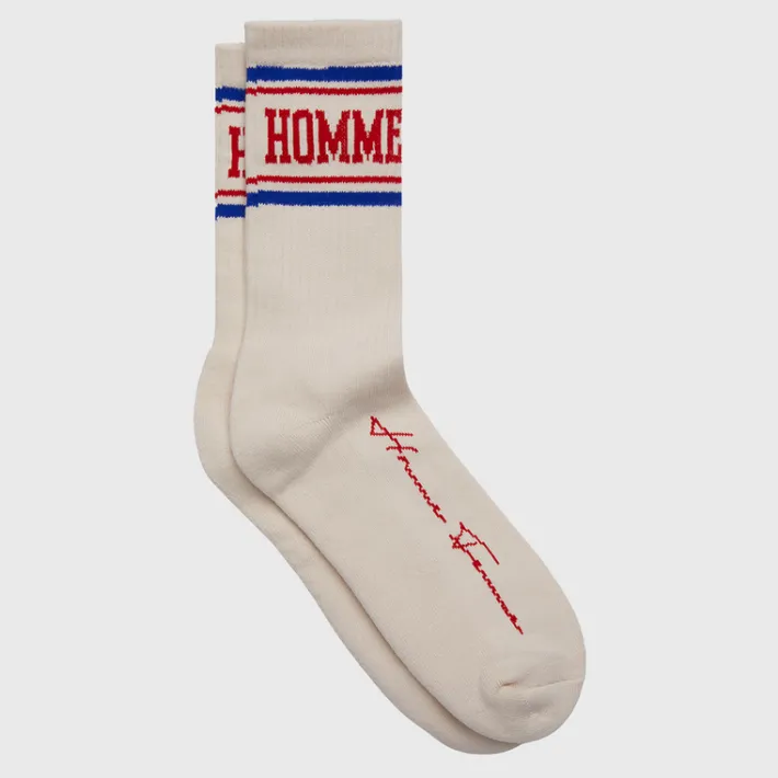 Hot Homme + Femme Classic Socks Cream