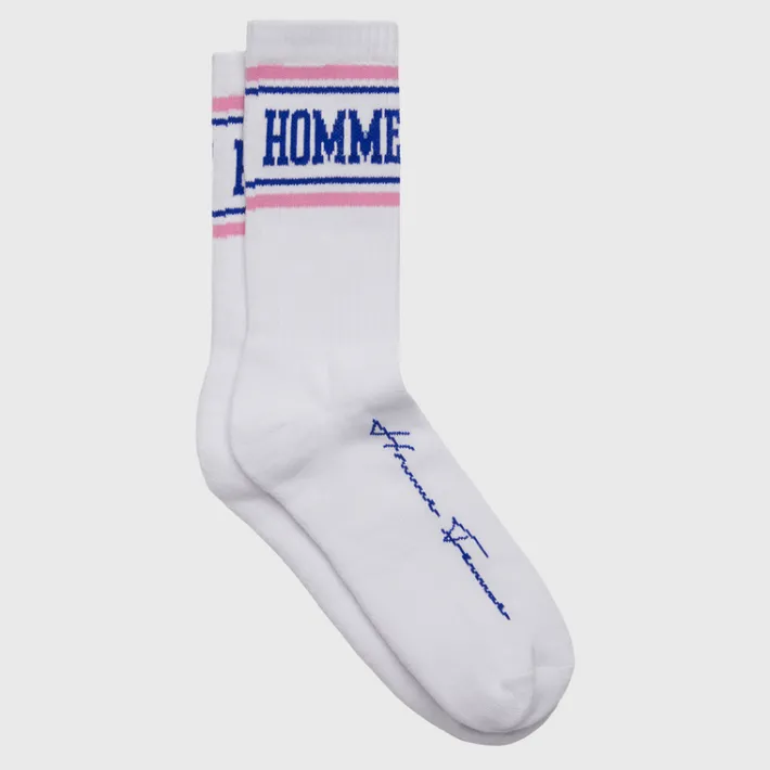 New Homme + Femme Classic Socks White