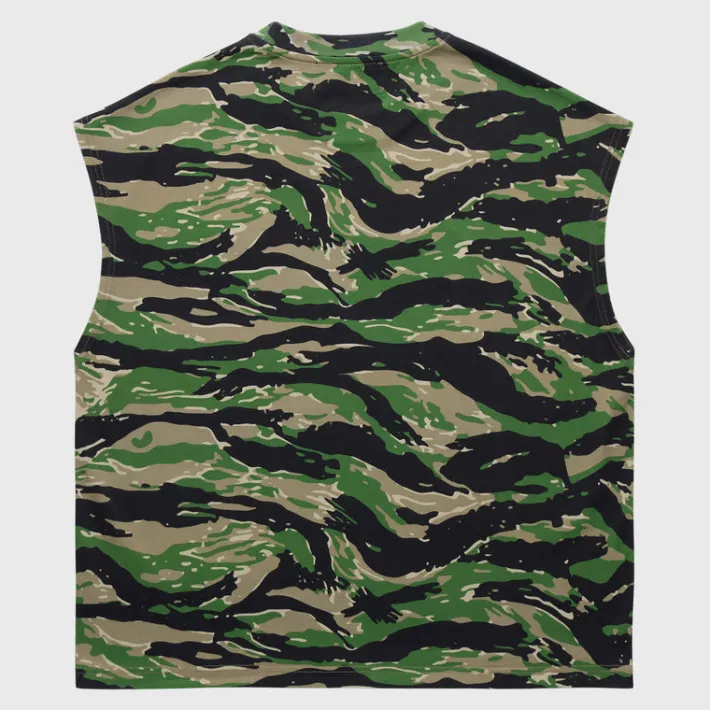 Fashion Homme + Femme Deer Country Cut Off Tee Camo