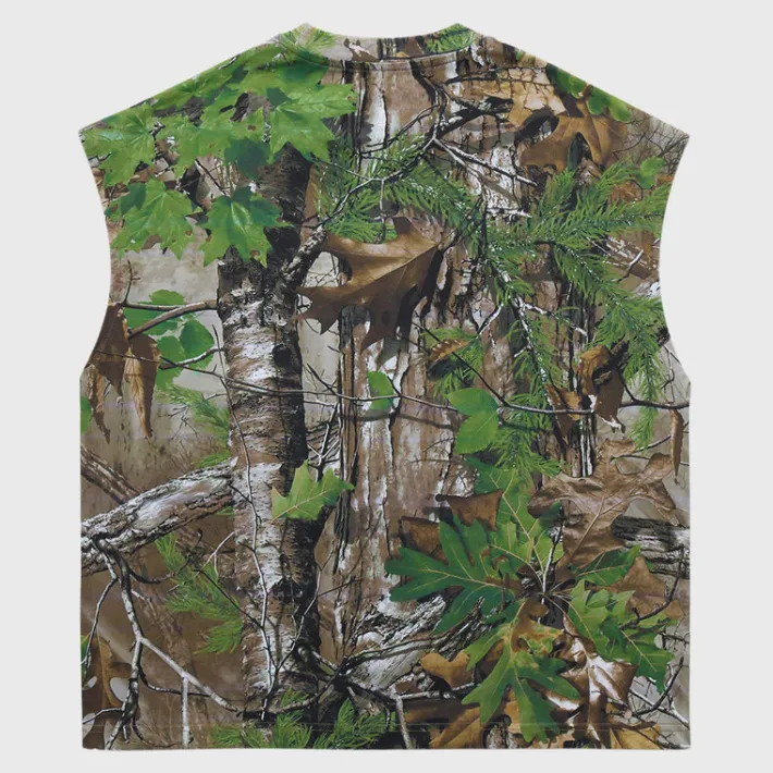 Online Homme + Femme Deer Country Cut Off Tee Real Tree