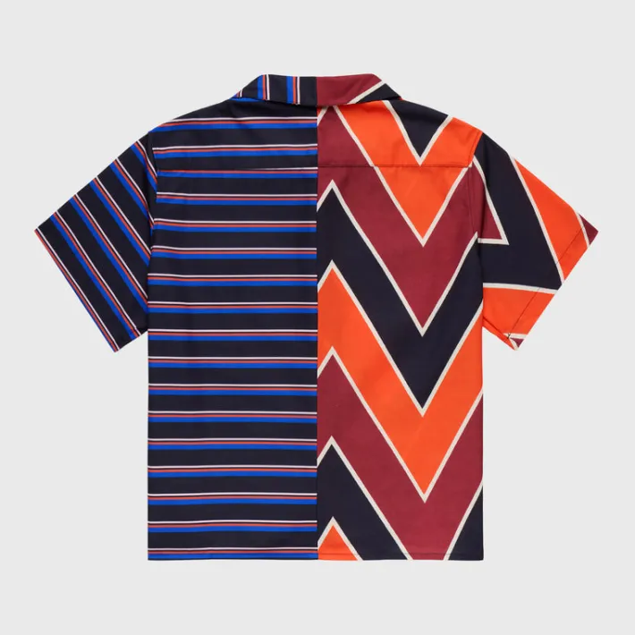 Discount Homme + Femme Double Pattern Button Down Orange