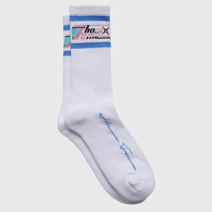 Discount Homme + Femme Galaxy Sock White and Pink