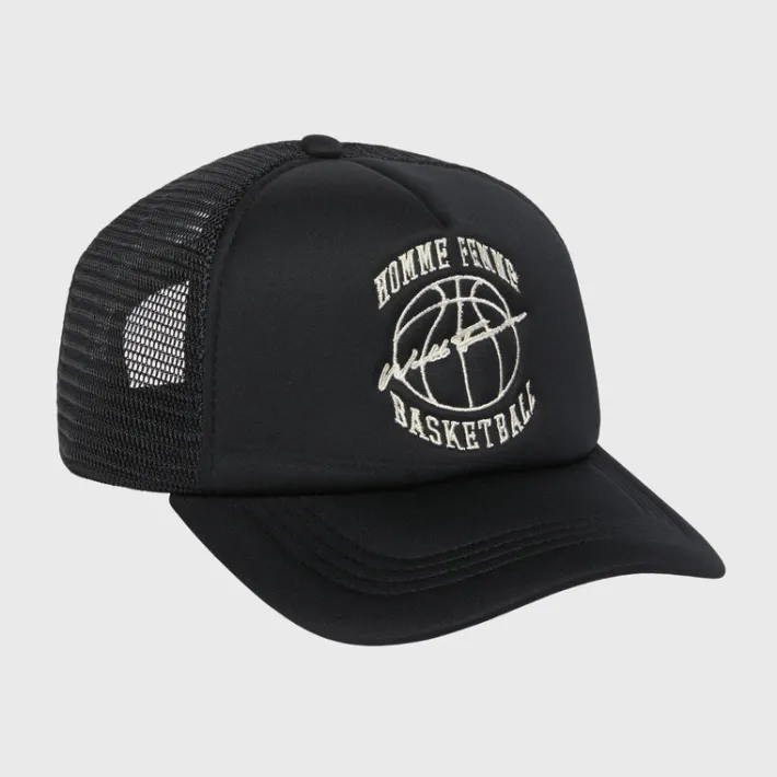 Sale Homme + Femme Homme Femme Basketball Trucker Hat Black and Cream