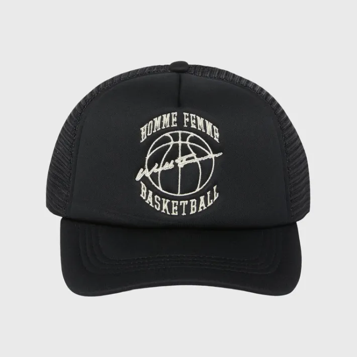 Sale Homme + Femme Homme Femme Basketball Trucker Hat Black and Cream