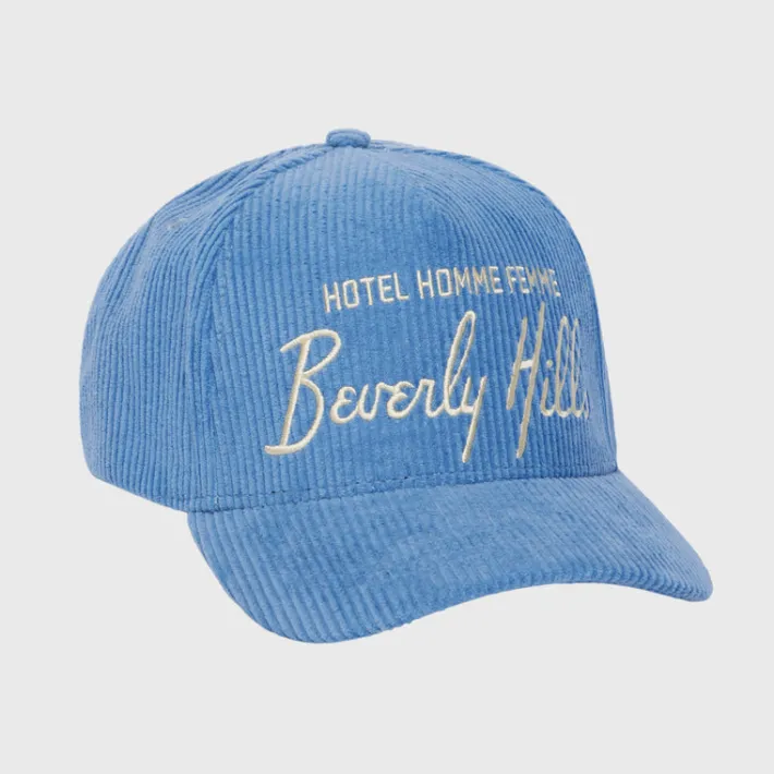 Fashion Homme + Femme Homme Hotel Corduroy Hat Blue