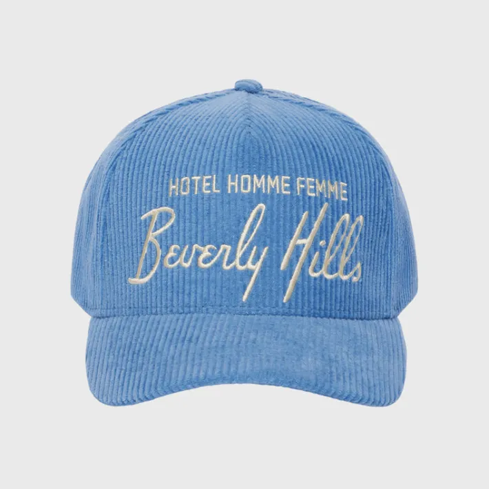 Fashion Homme + Femme Homme Hotel Corduroy Hat Blue