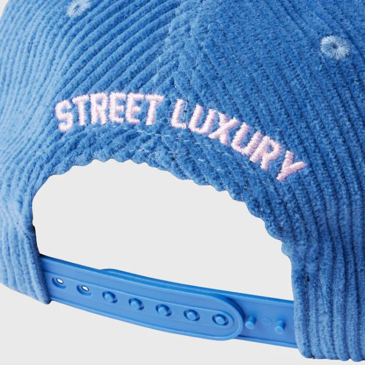 Hot Homme + Femme Homme Hotel Corduroy Hat Blue and Pink