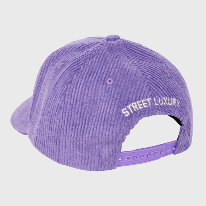 Online Homme + Femme Homme Hotel Corduroy Hat Purple and Cream