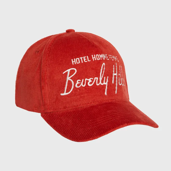 Sale Homme + Femme Homme Hotel Corduroy Hat Red