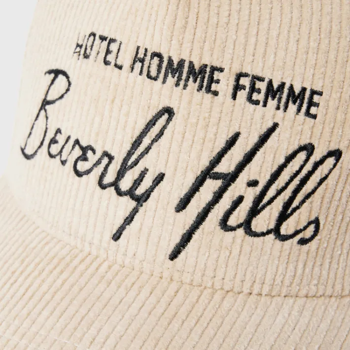 Best Homme + Femme Homme Hotel Corduroy Hat Taupe and Black
