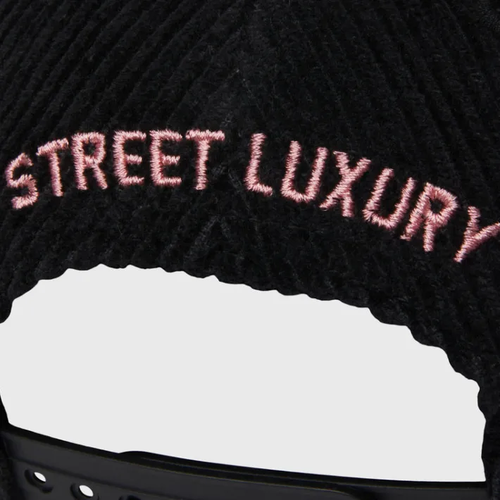 Sale Homme + Femme Homme Hotel Corduroy Hat Black and Pink