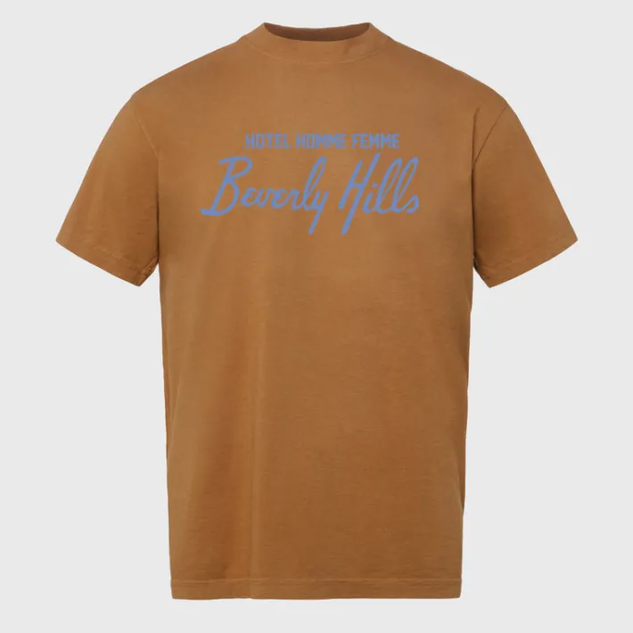 Best Homme + Femme Hotel Homme Femme Tee Brown and Light Blue