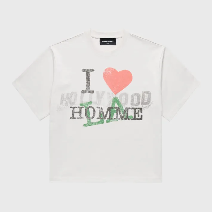 Fashion Homme + Femme I Love Homme Tee White