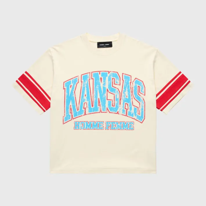Discount Homme + Femme Kansas Cropped Tee White