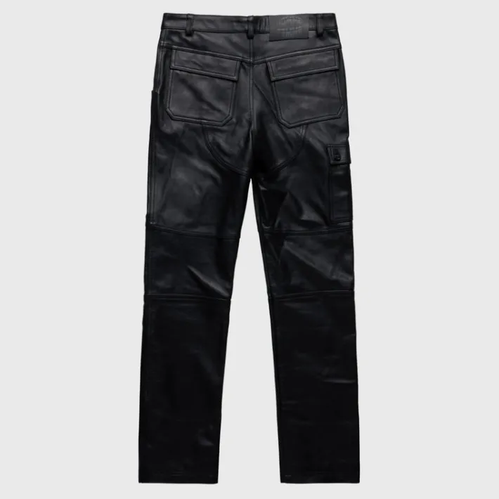 Clearance Homme + Femme Leather Cargo Pant Black