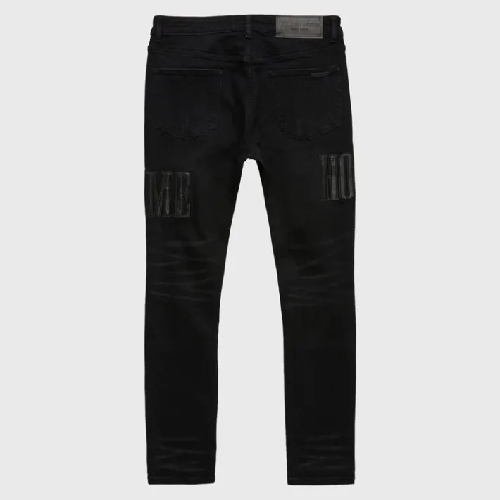 Best Homme + Femme Letterman Denim Black With Black Letters