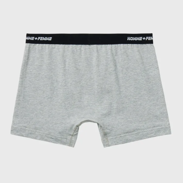 Online Homme + Femme Logo Boxers 2 Pack Grey