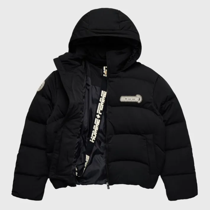 Fashion Homme + Femme London Down Puffer Jacket Black