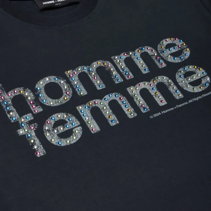 Outlet Homme + Femme Mardi Gras Cropped Tee Black