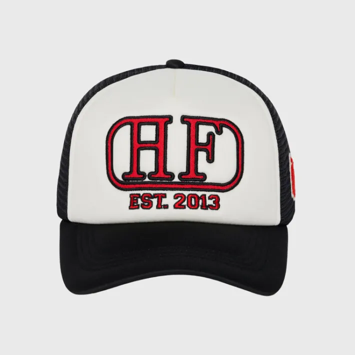 Sale Homme + Femme Medallion Trucker Hat Black and White