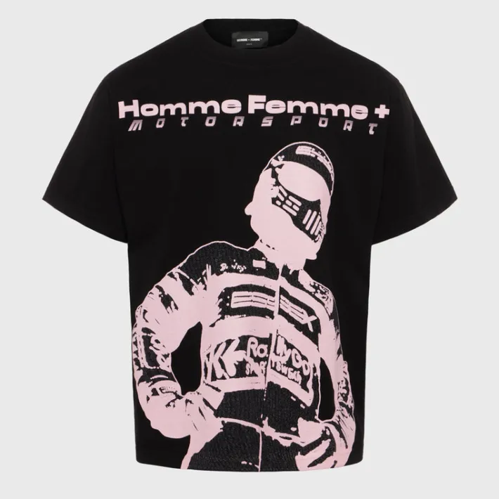Hot Homme + Femme Motosport Tee Black