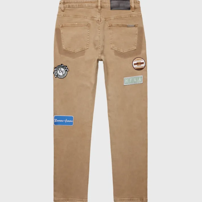 Discount Homme + Femme Patchwork Denim Pant Khaki