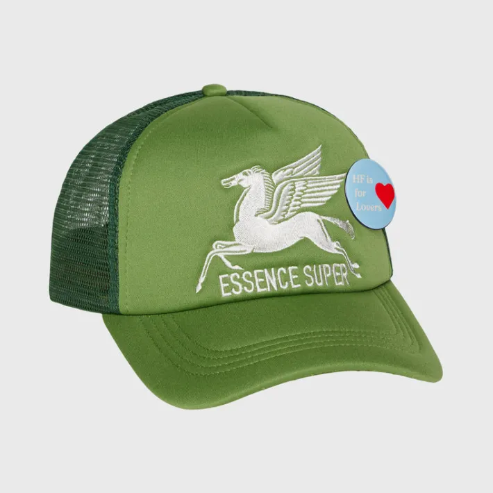 Hot Homme + Femme Pegasus Trucker w/ Pins Green