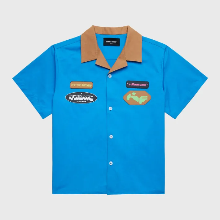 Clearance Homme + Femme Performance Ultra Button Down Blue