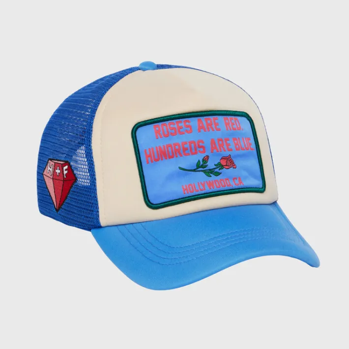 New Homme + Femme Poetry Trucker Hat Blue