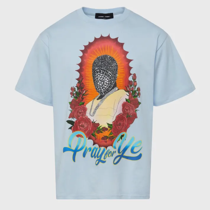 Clearance Homme + Femme Pray For Ye Tee Light Blue
