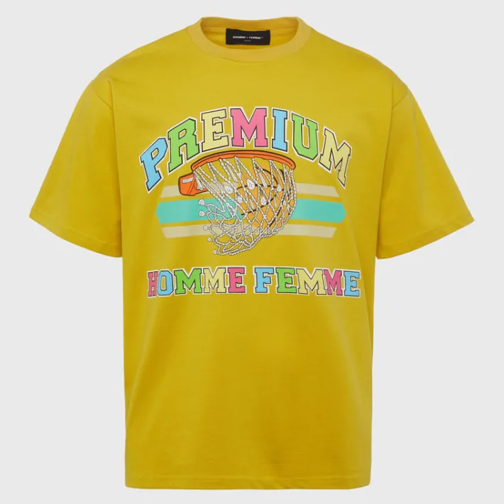 Hot Homme + Femme Premium HF Basketball Tee Yellow