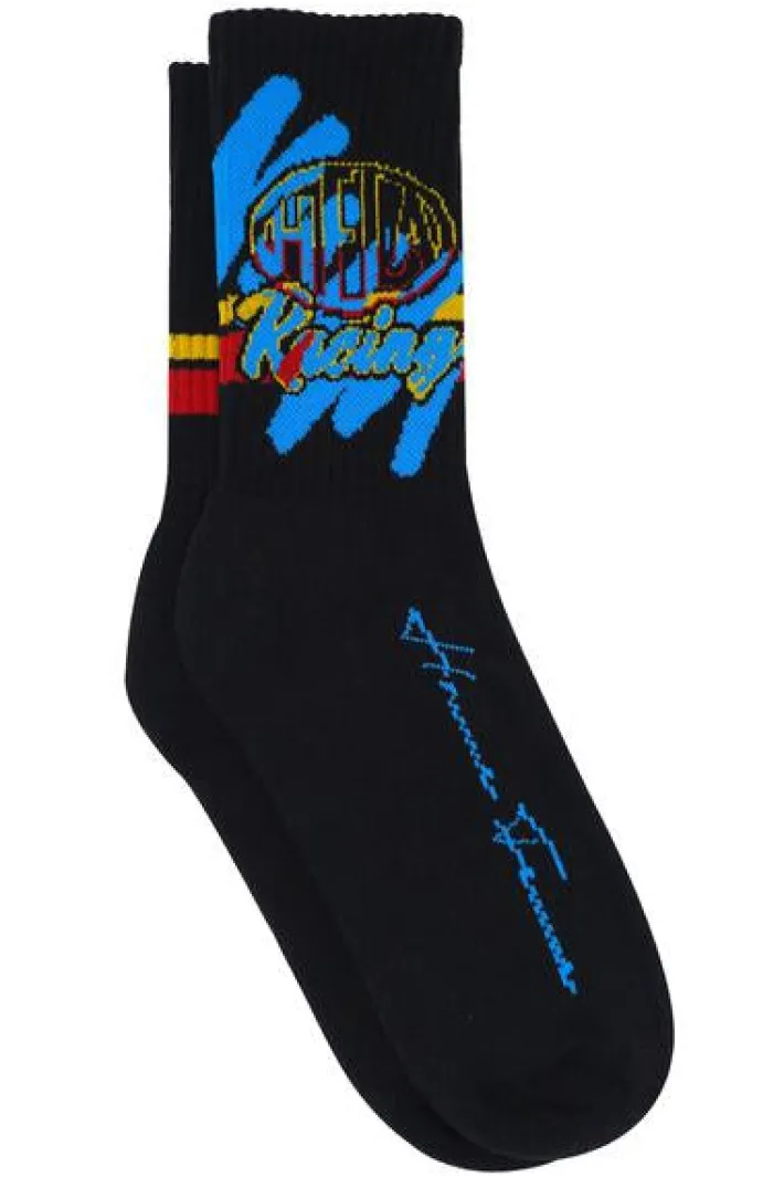 Fashion Homme + Femme Racing Team Socks Black