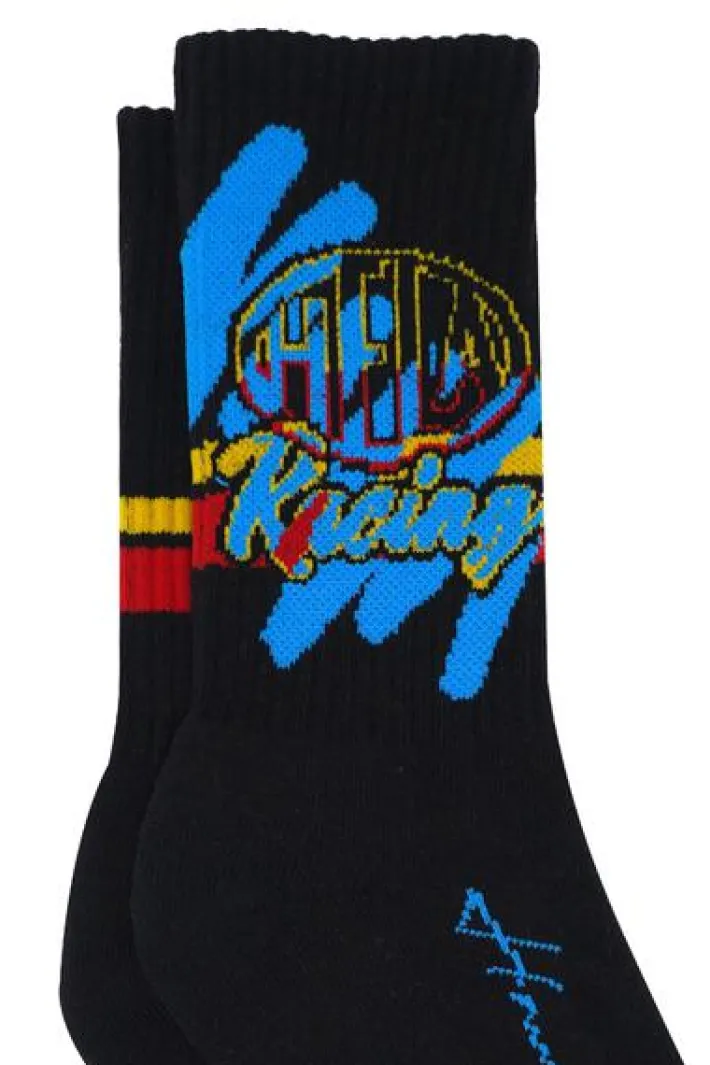 Fashion Homme + Femme Racing Team Socks Black